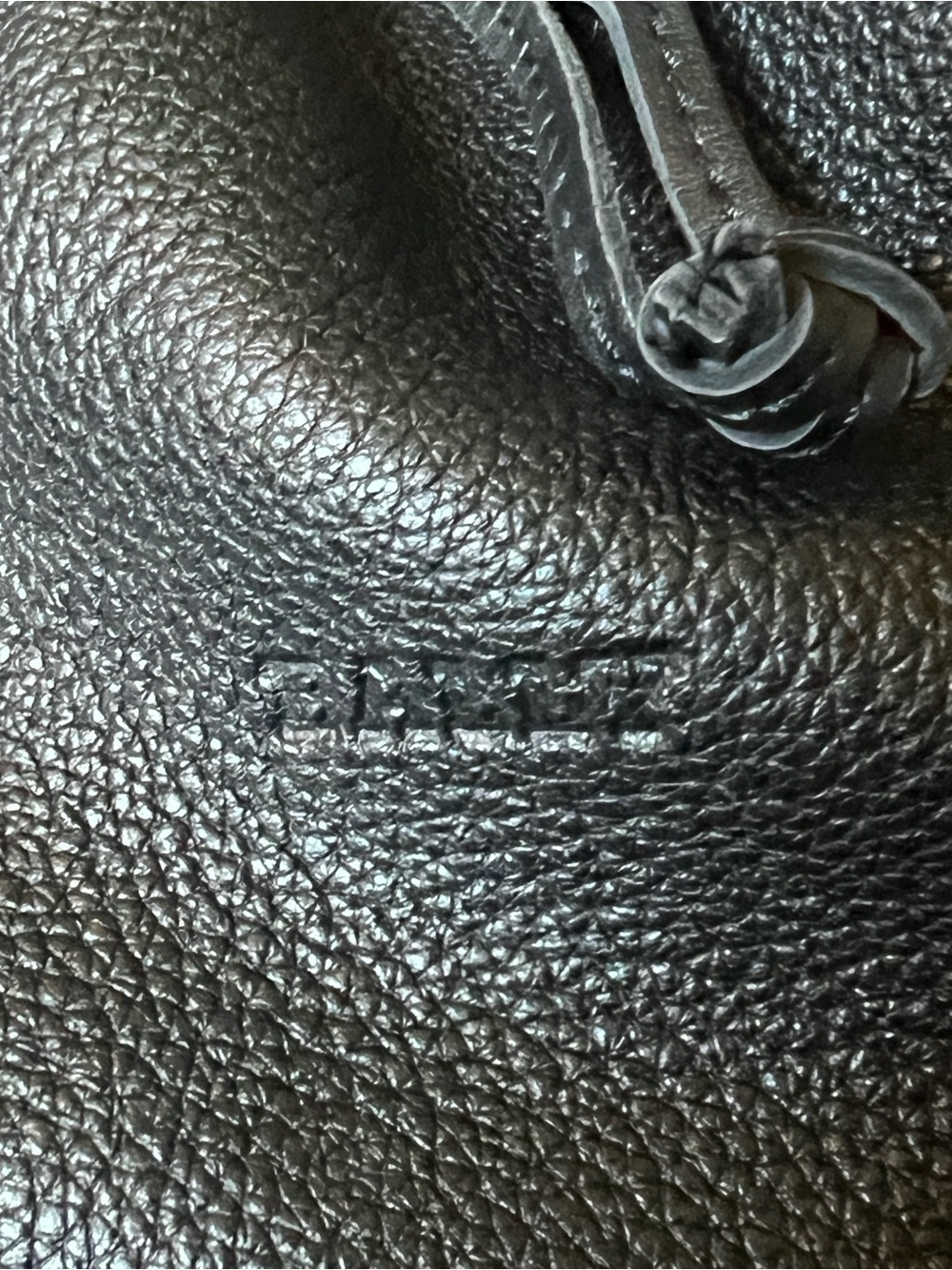 Vintage BALLY Thick Soft Slouchy Black Pebbled Premium Leather Bucket Bag XL - Picture 13 of 16